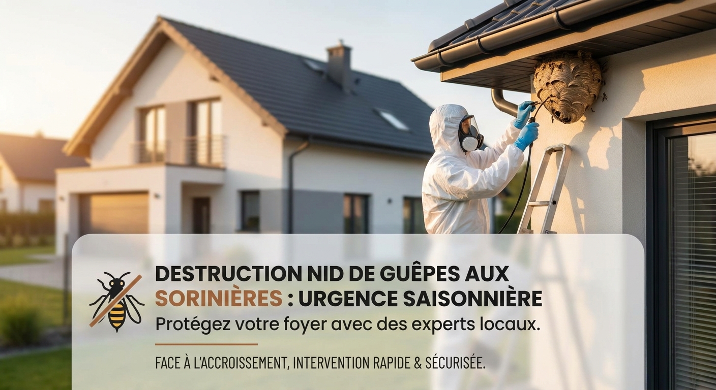 Destruction nid de guêpes aux Sorinières : Urgence saisonnière